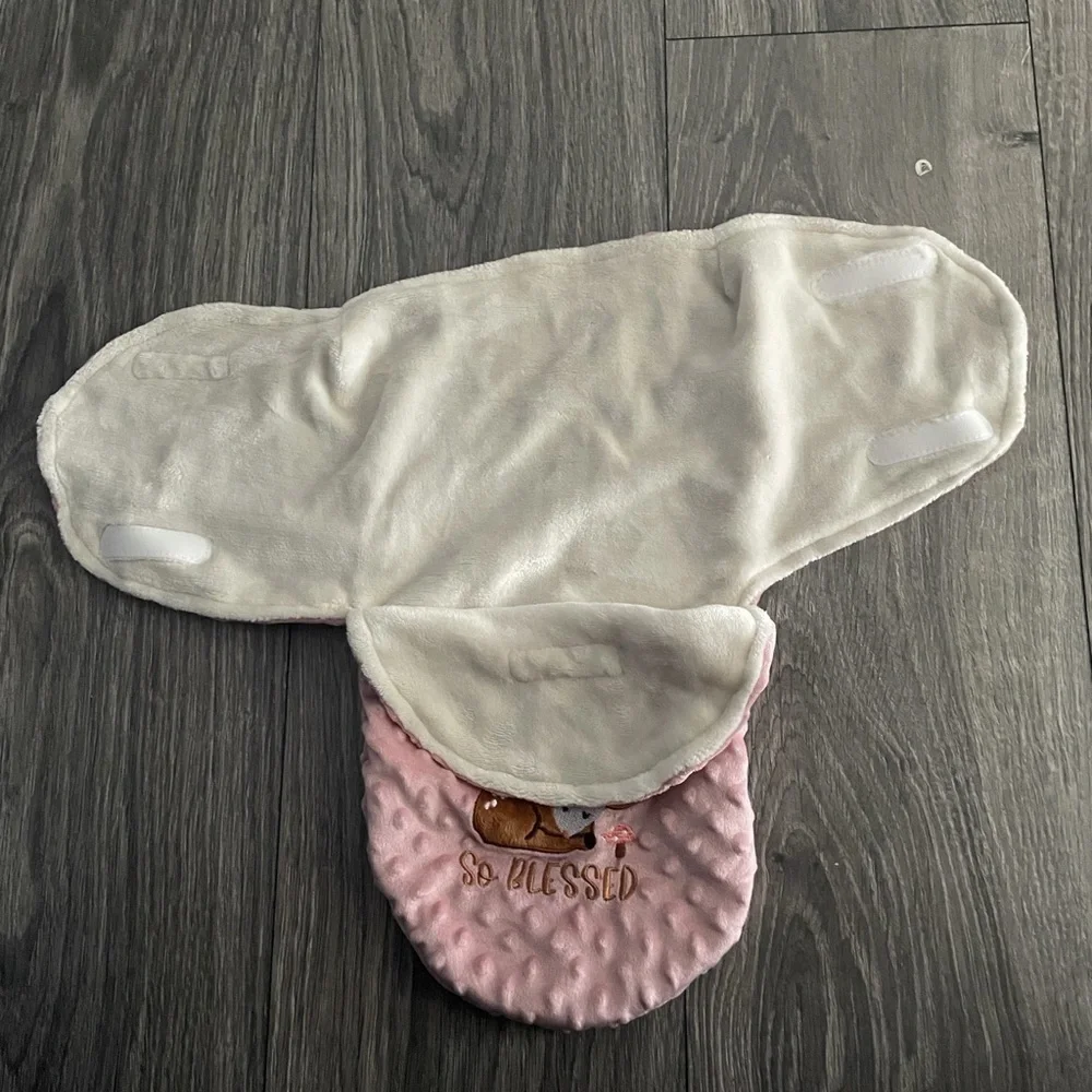 Cribmates Baby Blanket  Pink  with Deer Embroidery 0+ Months